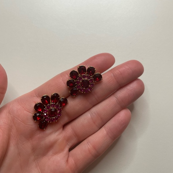 Betsy Johnson pink and red earrings - Picture 2 of 3